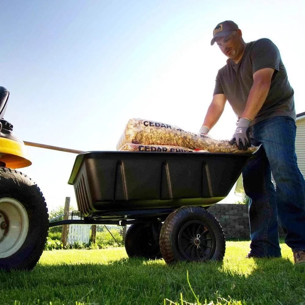 Polar Trailer 10 Cubic Foot Heavy Duty Utility Yard Garden Wheelbarrow Club Cart