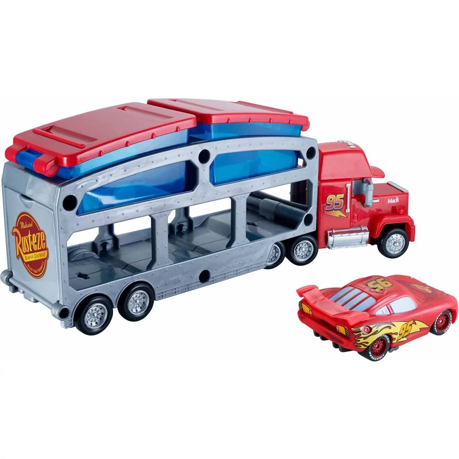 Disney/Pixar Cars Mack Dip & Dunk Trailer with Lightning McQueen