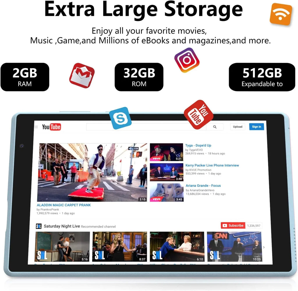 Tablet Android 11 Tablets, 8 inch Tablet 2GB RAM, 32GB ROM Support 512GB Expand Computer Tablet PC, Quad-Core Processor, IPS Touch Screen, 2+5MP Dual Camera, 4300mah Battery, Wifi Tableta
