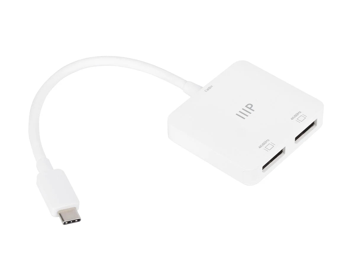 Cost USB-C to Dual 4K DisplayPort Adapter (Dual 4K@60Hz) Compatible with Thunderbolt 3 Devices with Windows and MacOS