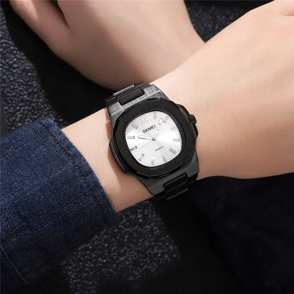 Men Quartz Watch Luxury Gold Steel Male Wristwatch For Business Gift