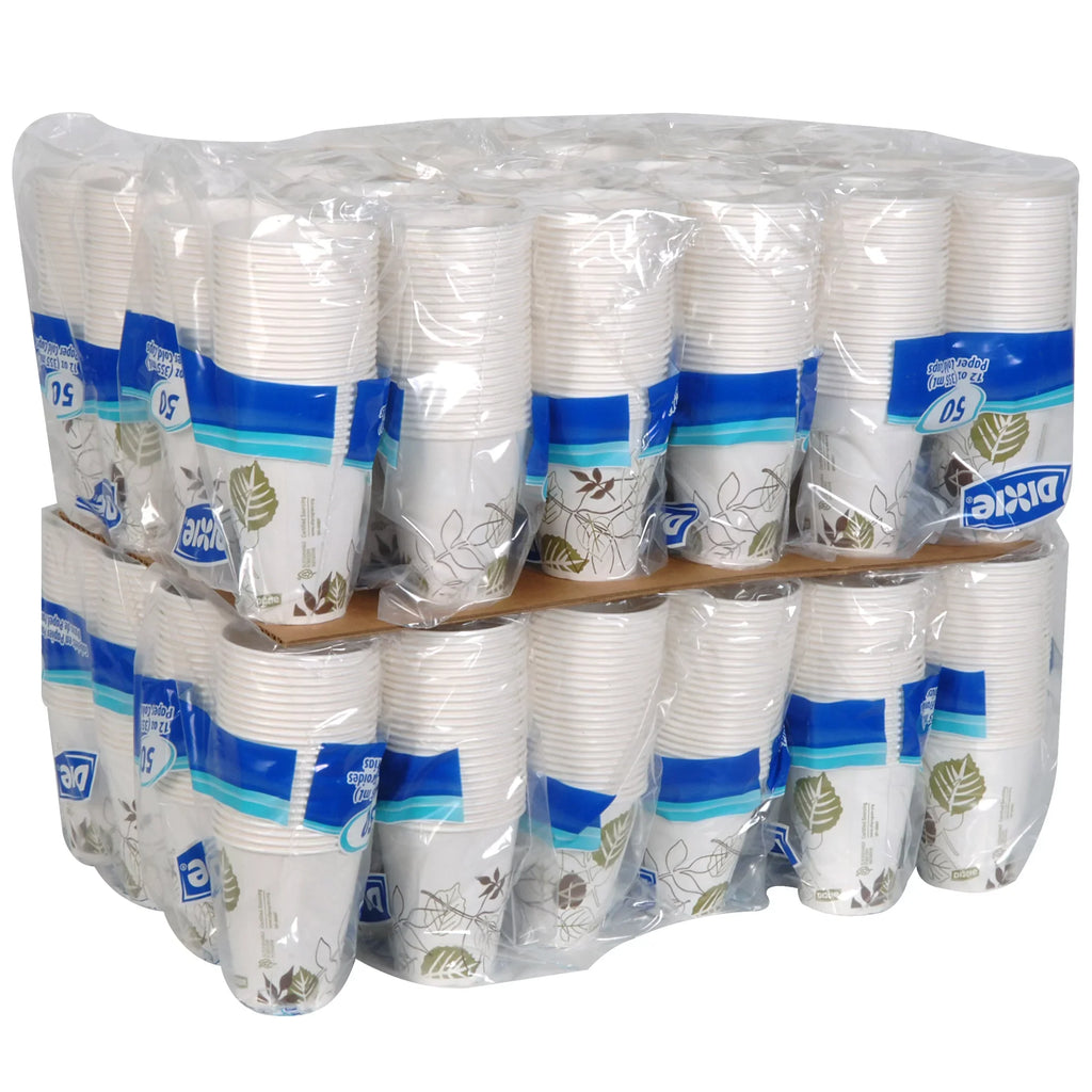Dixie® (12FPWS) 12 oz. Polycoated Paper Cold Cup by GP PRO (Georgia-Pacific), Pathways, 1,200 Count (50 Cups Per Sleeve, 24 Sleeves Per Case)