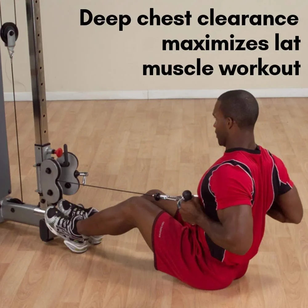 Multi Bar Cable Machine Attachment With Rubber Grips - Ideal For Seated Rows, Bicep s, Triceps Press Downs, And LAT Pull Downs