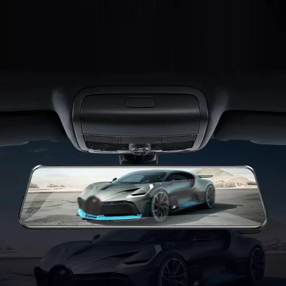 Tomshoo Full Dual Camera Dash Cam with 170° Wide Angle, 9.66 Inch Touchscreen, Motion Detection