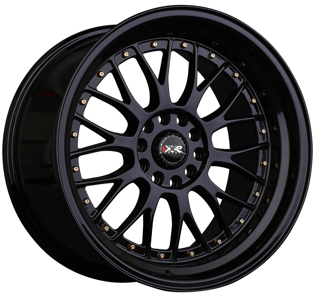 XXR 536 15x8 4x100/4x114.3 20et Jet / Gold Rivets Wheel
