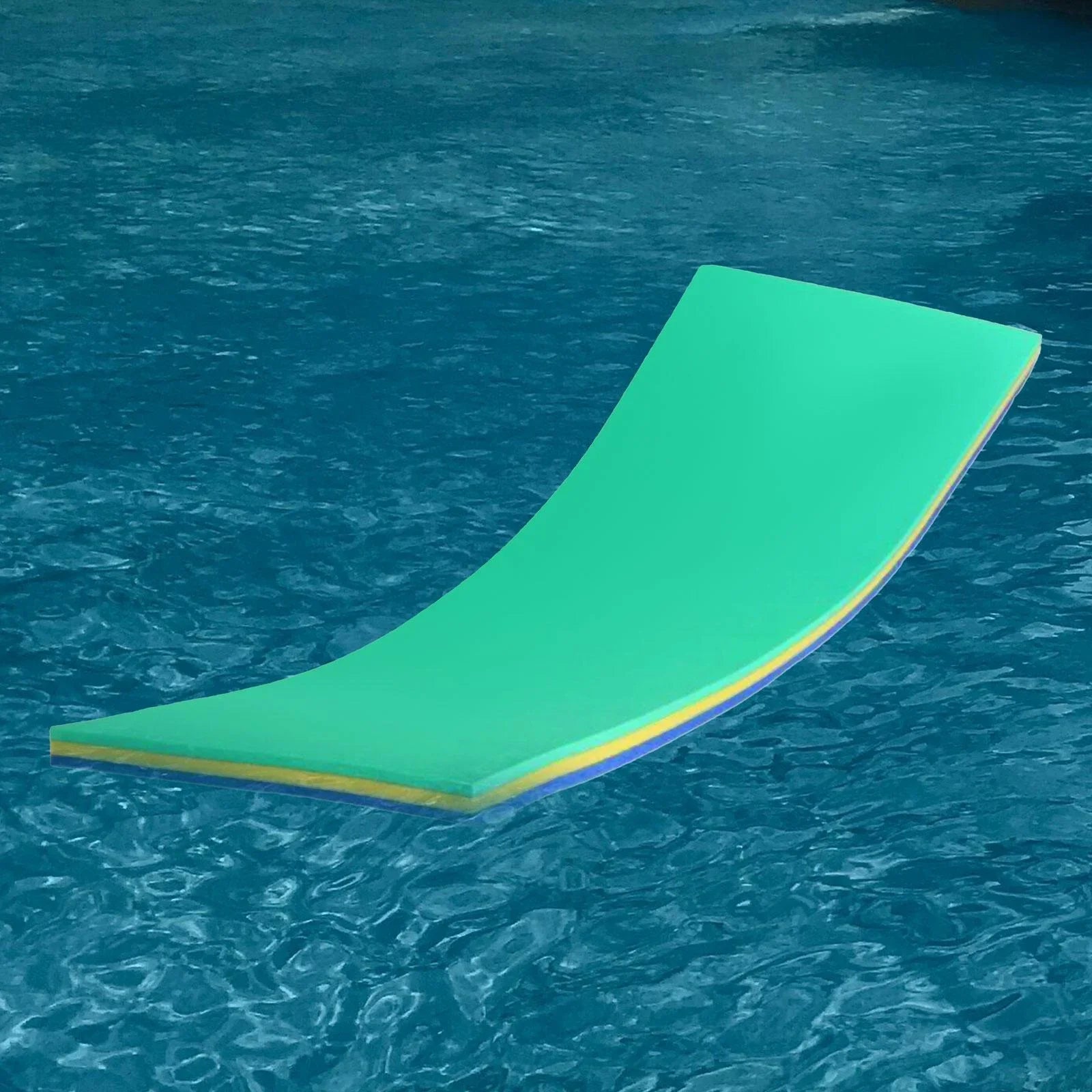 GARENDE Water Mat 3 Layer Raft for Pool Relaxing Tear Resistant Floats Yellow