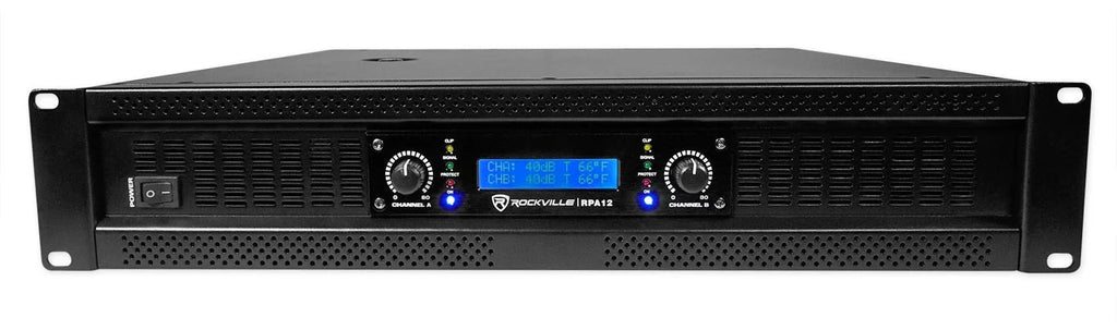 Rockville SBG1188 18" Pro DJ PA Subwoofer Sub+5000w 2-Channel Amplifier+Cable