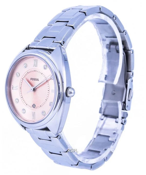 Gabby Crystal Accents Rose Gold Tone Dial Quartz Womens Watch, Dark
