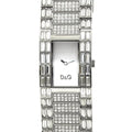 Pre-Owned Dolce & Gabbana Watch Silver Rhinestone SS D G Ladies Stainless Steel Quartz Square 2 Hands Analog (Good)