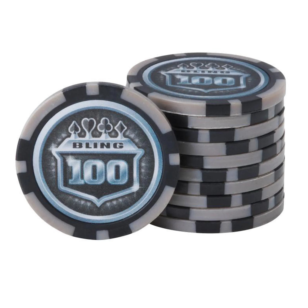 Fat Cat 55-0655 Bling Texas Hold Em 500 Count Clay Poker Chip Set w/ Case