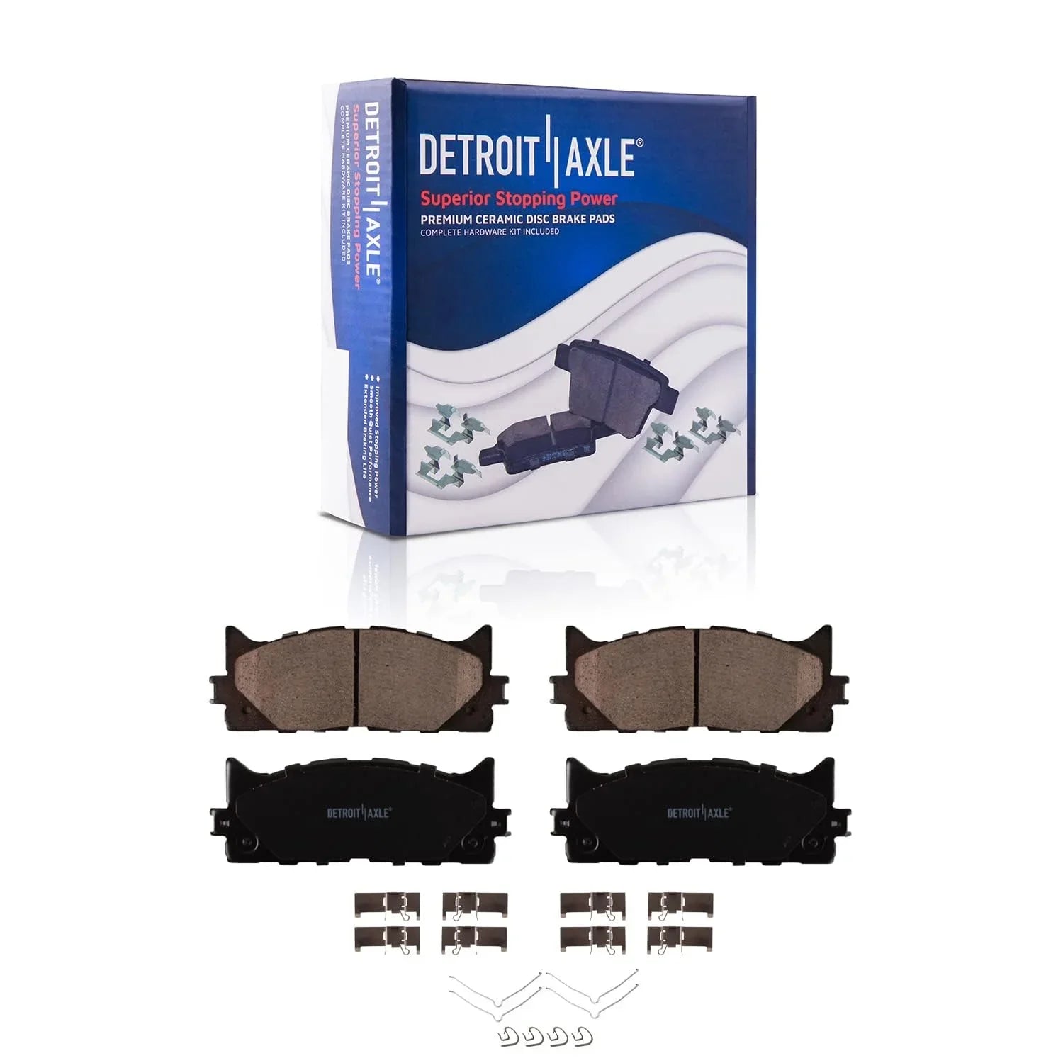 Detroit Axle - Brake Kit for 2012-2017 Camry 2013-2018 Avalon Lexus ES350 ES300h Drilled & Slotted Disc Brake Rotors 2014 2015 2016 Ceramic Brakes Pads Front & Rear Replacement