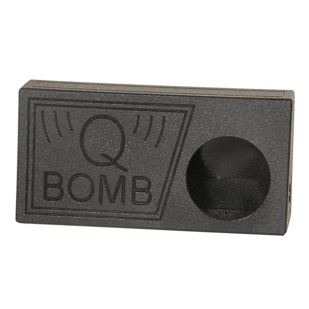 QPower QBomb Single 10" Vented Subwoofer Box with Jet Bedliner Spray (2 Pack)
