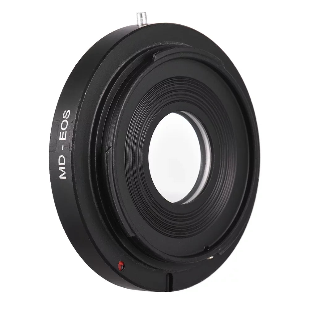 MD-EOS Lens Mount Adapter Ring with Corrective Lens for Minolta MD Lens to Fit for EOS EF Camera Focus Infinity