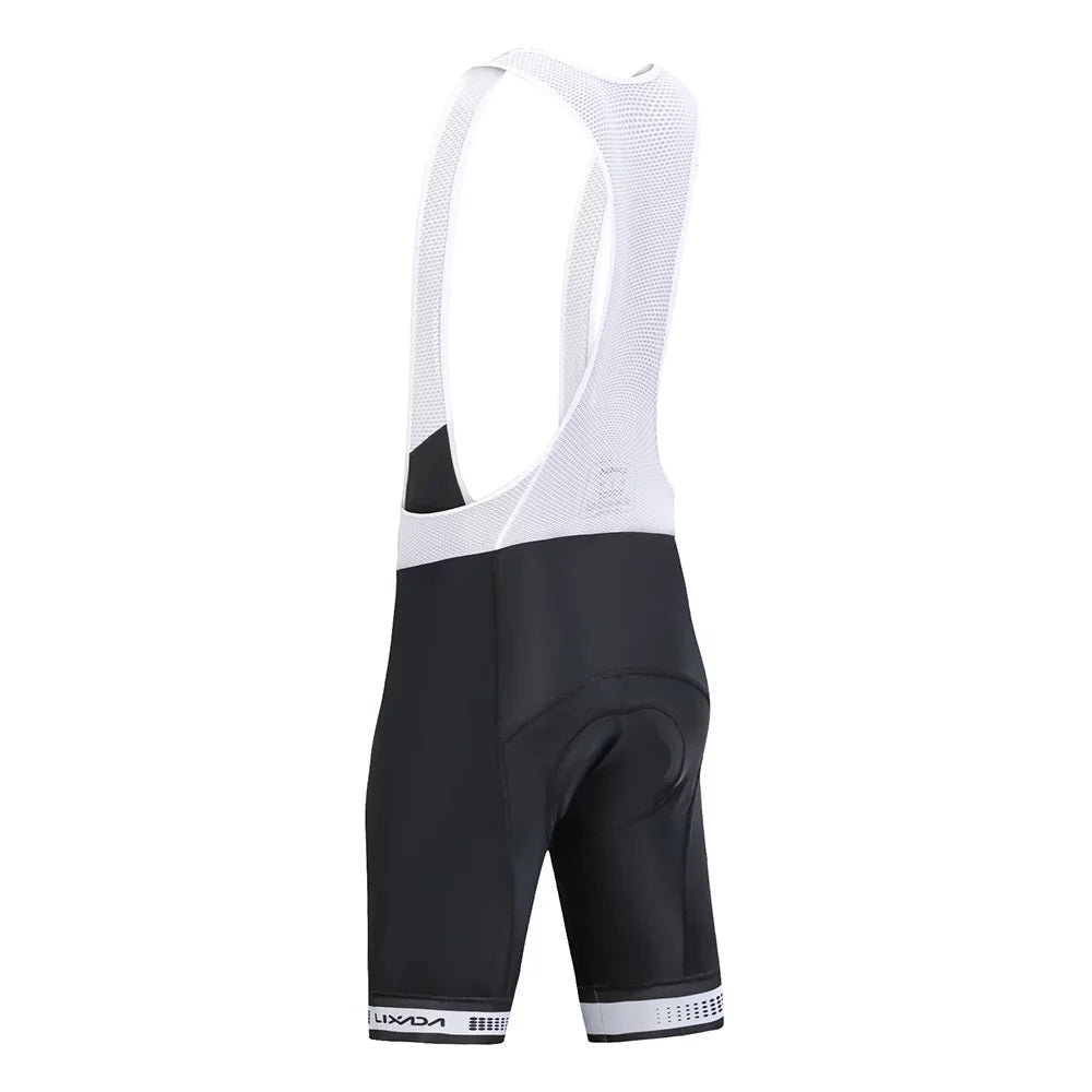 Lixada Summer Cycling Jersey Set Short Sleeve Shirt and Padded Bib Shorts Breathable MTB Bike Riding Biking Cycling Suit
