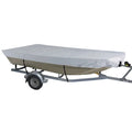 Oceansouth Boat Cover Jon Boat Style - Heavy Duty Water Repellent Fabric up to 10 FT