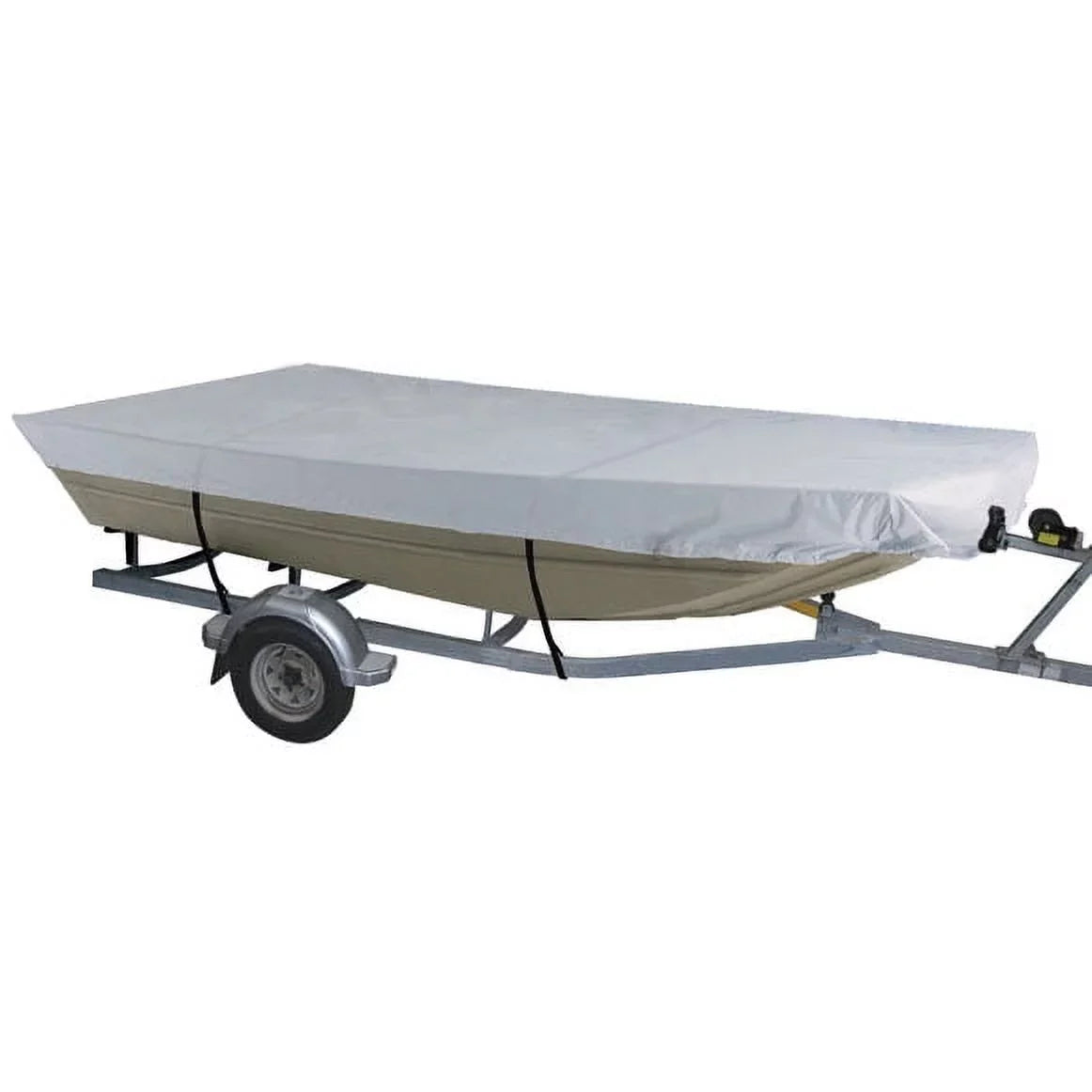 Oceansouth Boat Cover Jon Boat Style - Heavy Duty Water Repellent Fabric up to 10 FT