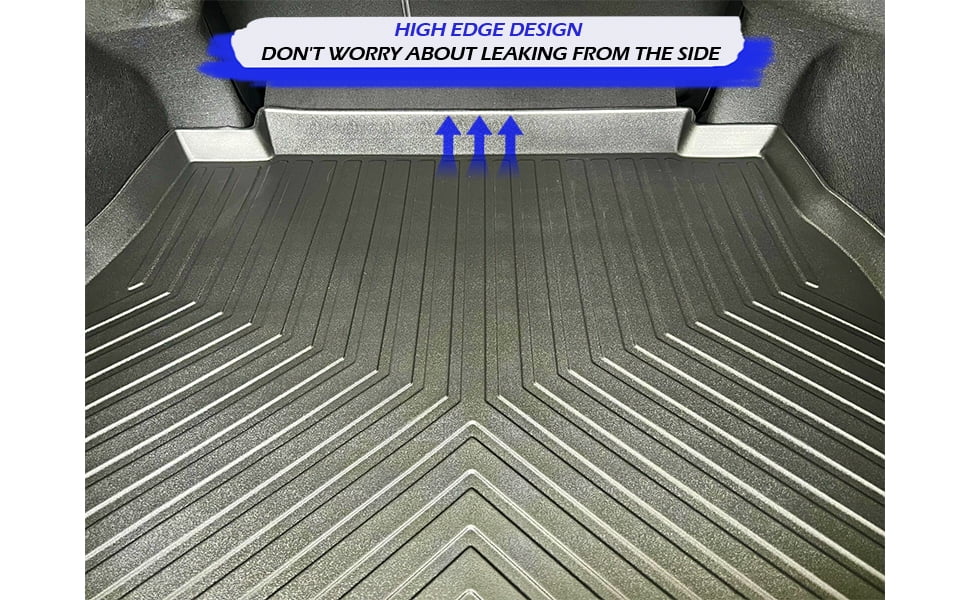 EACCESSORIES EA Cargo Liner – Trunk Mat for Camry 2018-2024 – Weather-Resistant Trunk Mats for Cars with Raised Lip – Non-Slip Car Trunk Mat Rubber – Easy to Install – Laser Pre-Cut Design