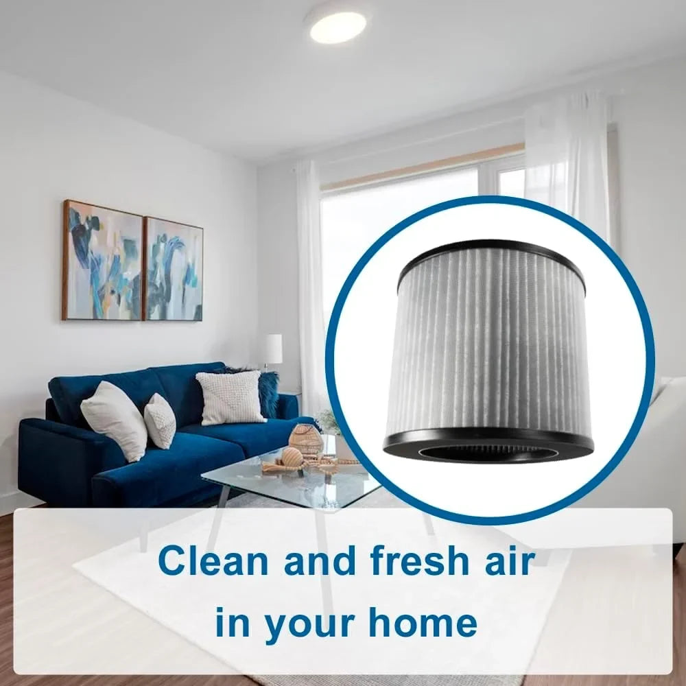 HQRP 2-Pack 2801 Replacement Filter Compatible with Bissell MyAir Personal Air Purifier 2780A 2780B 2780P 27809 3329, 3-in-1 HEPA Activated Carbon Filter