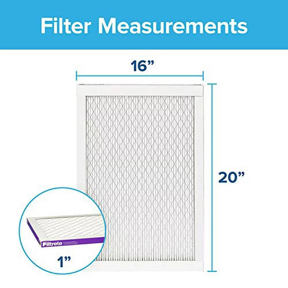 Filtrete 16x20x1, AC Furnace Air Filter, MPR 1500, Healthy Living Ultra Allergen, 6-Pack (exact dimensions 15.69 x 19.69 x 0.78)