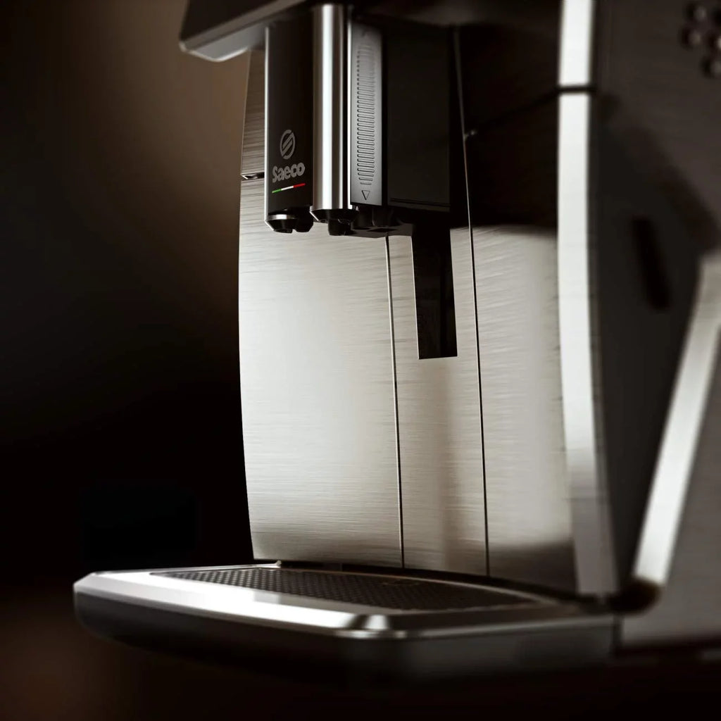 Saeco Xelsis SM7684/04 Super Automatic Espresso Machine, Titanium Metal Front