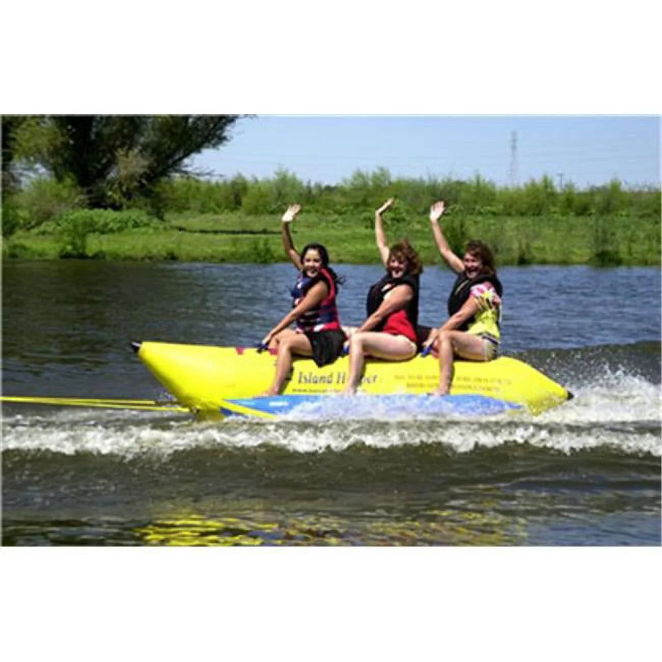Aqua Sports 420-3 3 Passenger 13 feet in-line Seats Island Hopper Recreational Banana Water Sled