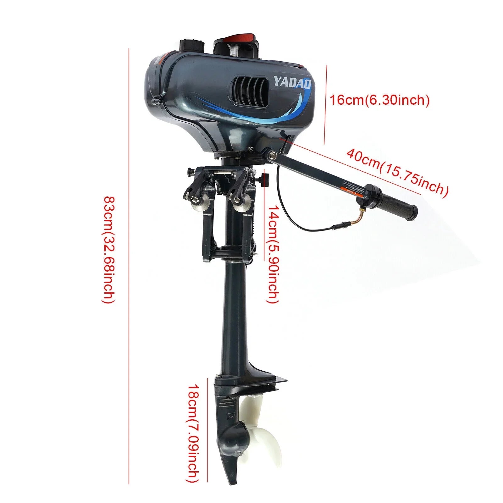 2-Stroke 3.5 Outboard Motor Boat Engine with Water Cooling System Fishing Boat Engine