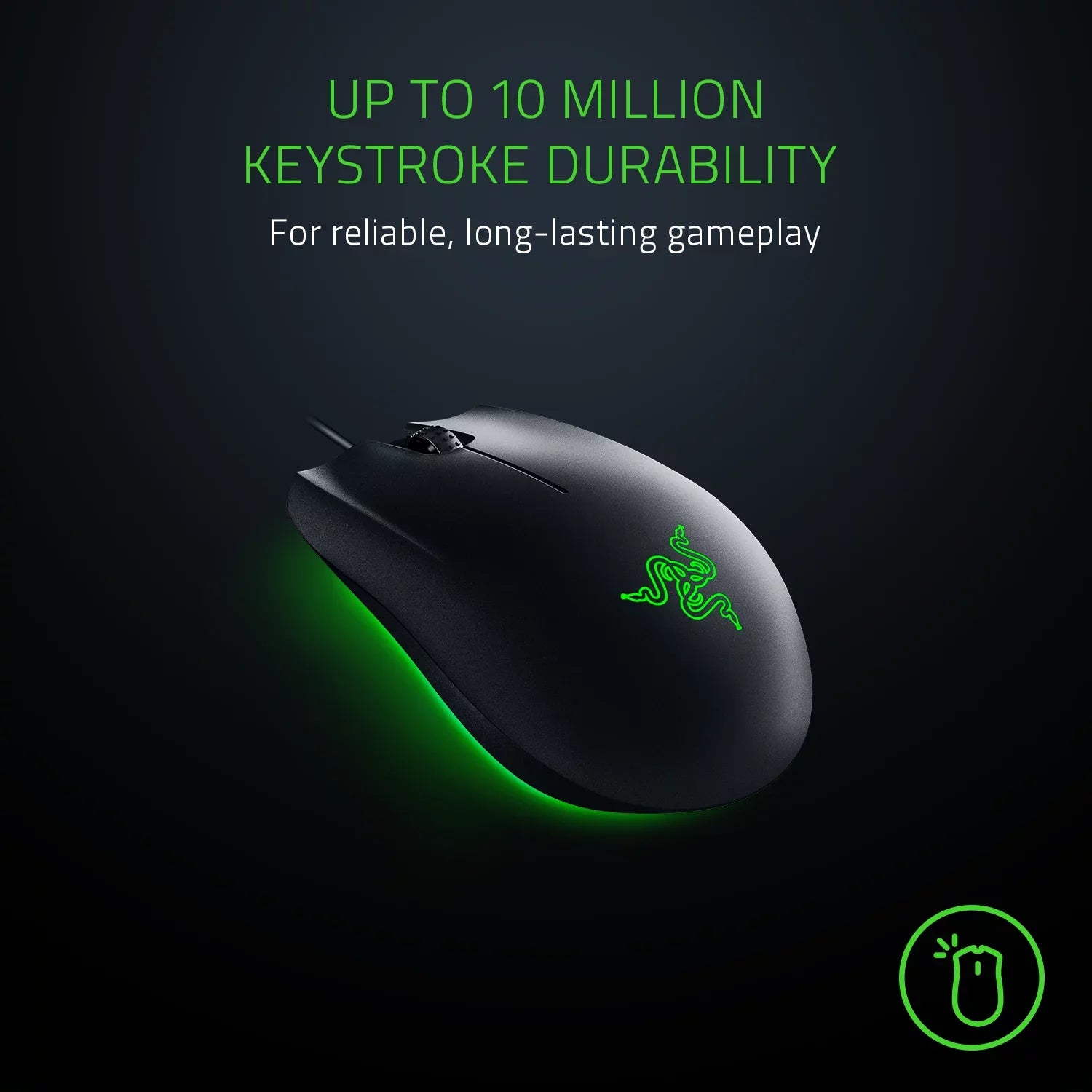 Razer Abyssus Essential: True 7,200 DPI Optical Sensor - 3 Hyperesponse Buttons - Powered by Razer Chroma - Ambidextrous Ergonomic Gaming Mouse