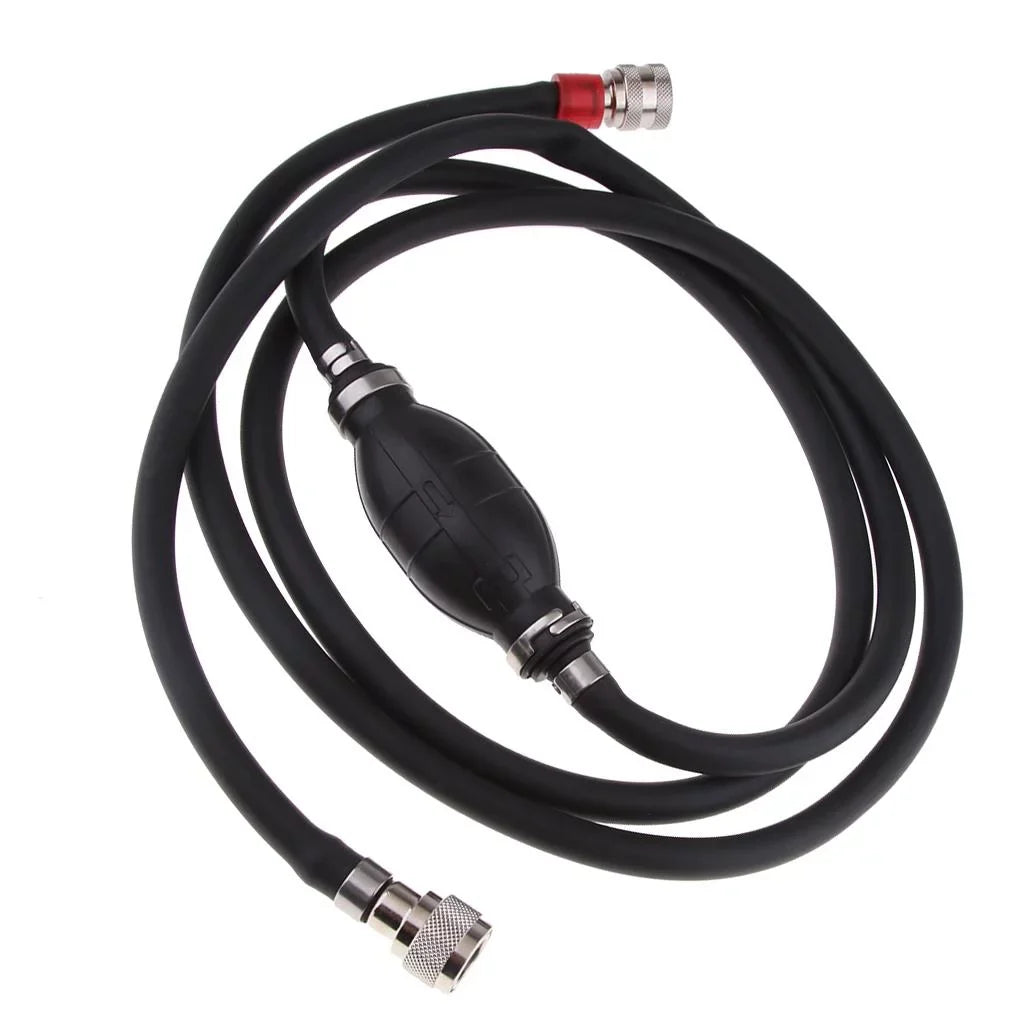Fuel Line Assembly Hose Line Marine Outboard Boat Motor Fuel Assembly 8FT Dark - Suitable for Boats, RVs, Tractors, and Caravans