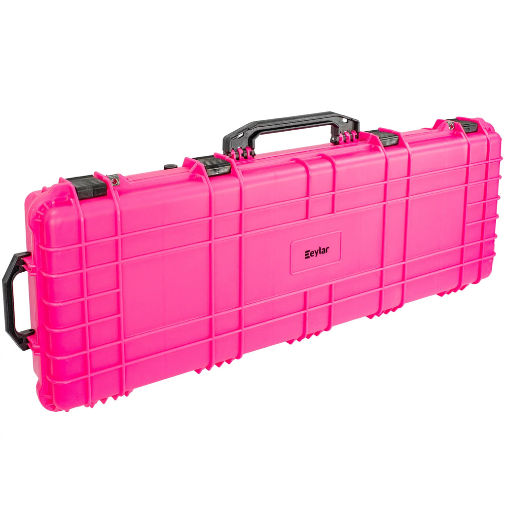 Eylar 44 inch Roller Rifle Hard Case with Foam Waterproof & Crusroof Pink