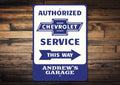 Chevrolet Service Novelty Decor, Metal Wall Sign - 10x14 Inches