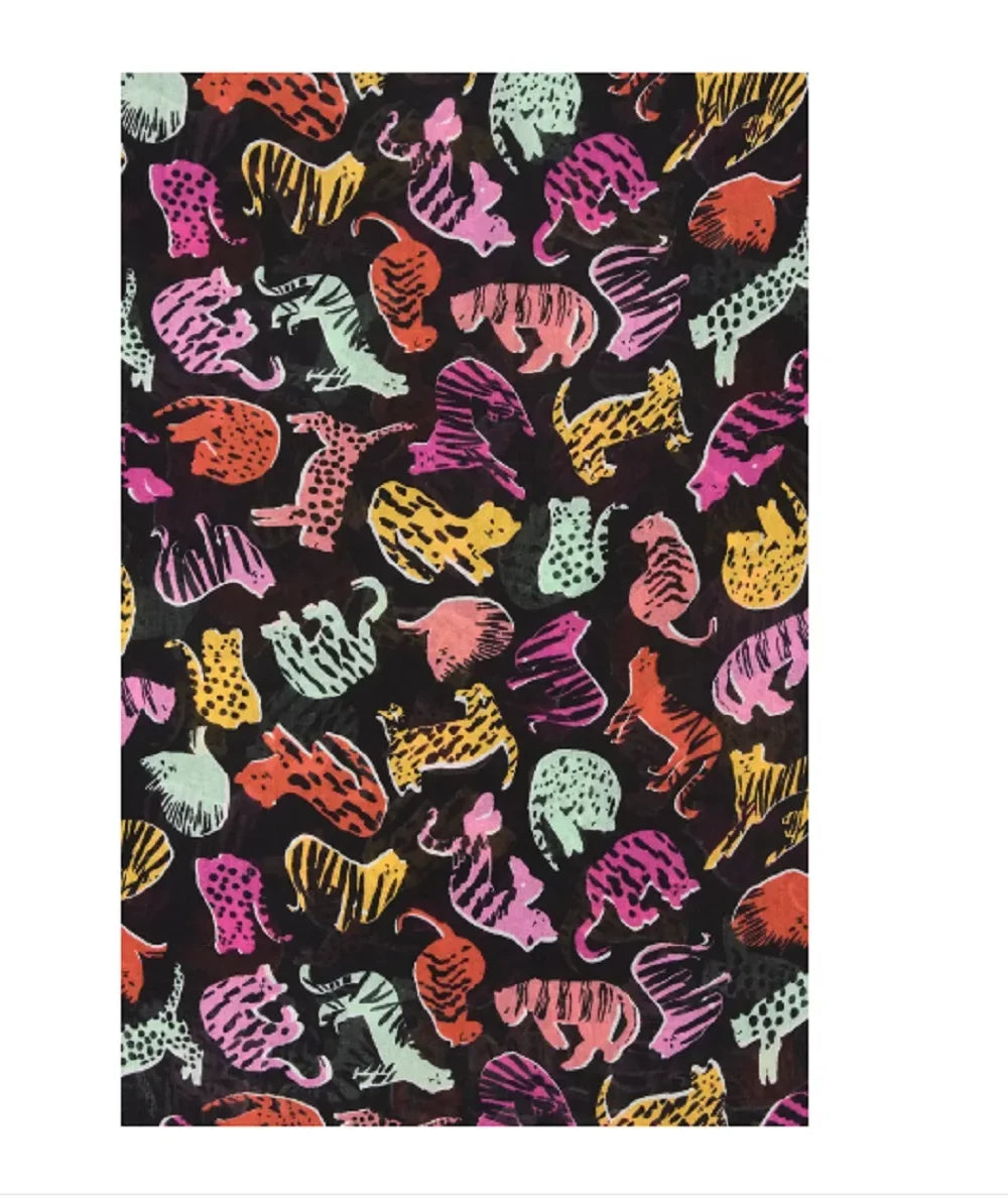 Kate Spade New York Accessories Cats Oblong Scarf in Fuchsia Glow