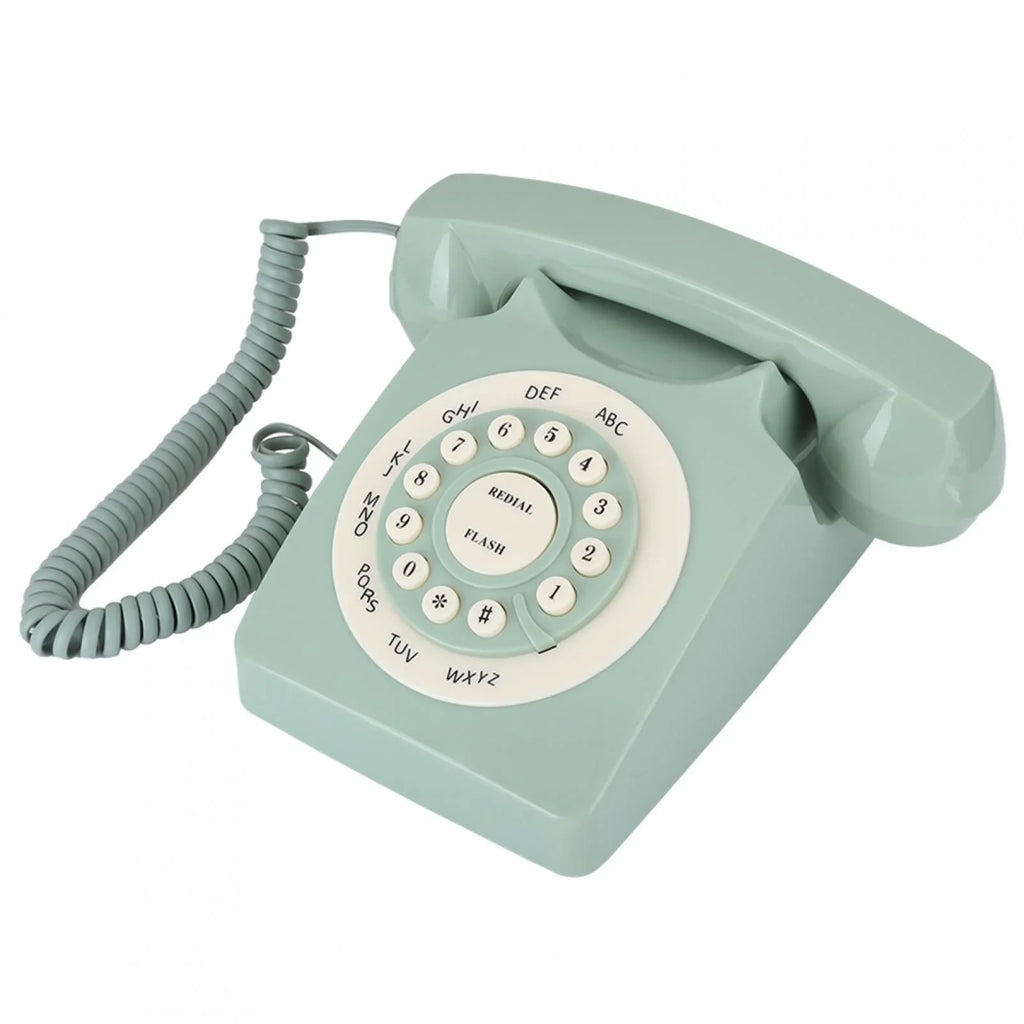 Aigend Telephone - Antique European Vintag Landline Telephone Green High Definition Call Large Clear Button