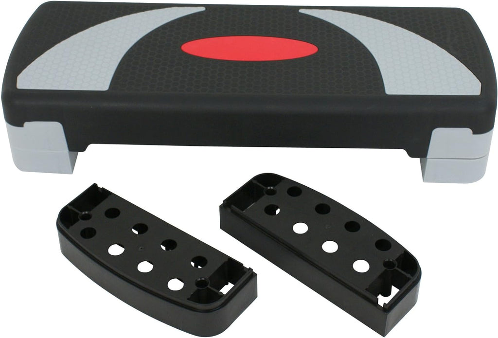 Height Adjustable Workout Aerobic Stepper Exercise Step Platform Riser 3 Levels for Fitness Strength Training
