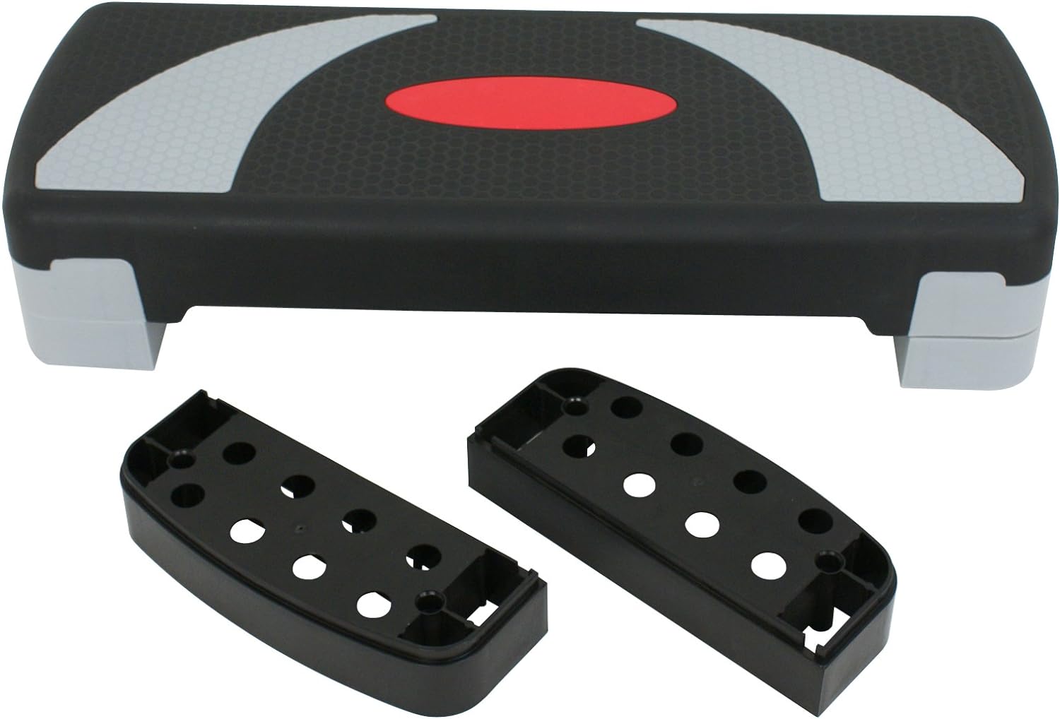 Height Adjustable Workout Aerobic Stepper Exercise Step Platform Riser 3 Levels for Fitness Strength Training