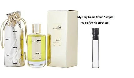 MANCERA SICILY by Mancera EAU DE PARFUM SPRAY 4 OZ for UNISEX And a Mystery Name brand sample vile