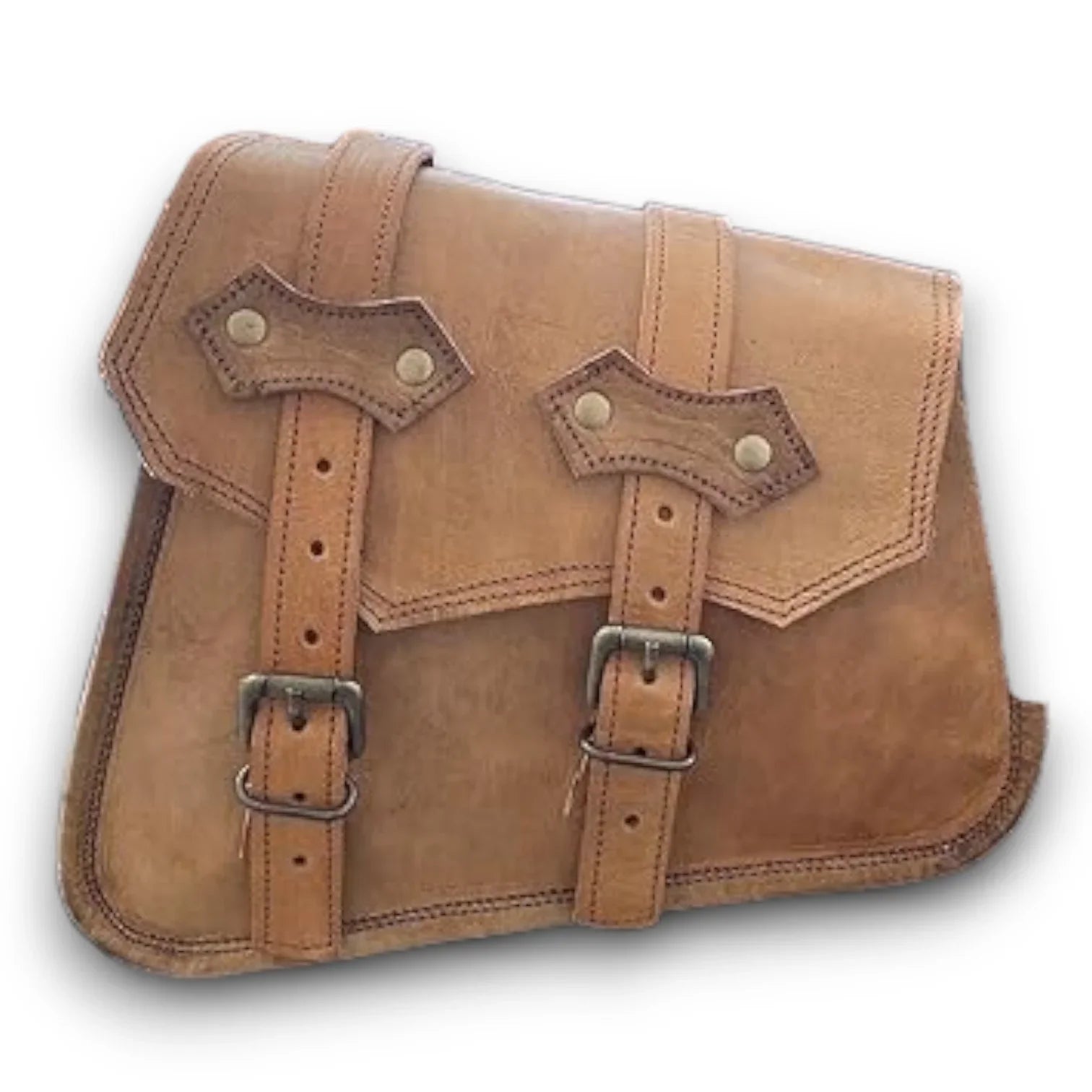 SAINTSTAG Leather Saddle Side Brown Rustic Bike Bag