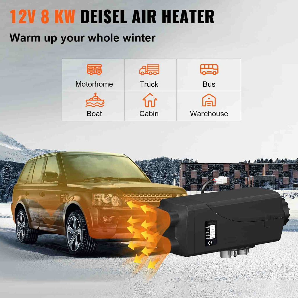 BENTISM 8KW 12V Diesel Air Heater LCD Thermostat 8000W For Trucks Boat Car Trailer