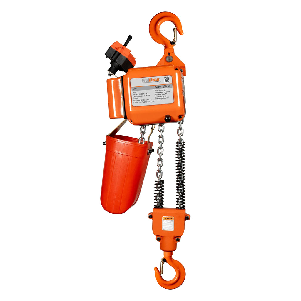 Prowinch 1 Ton Electric Chain Hoist 20 ft. G80 Chain Wireless 120V