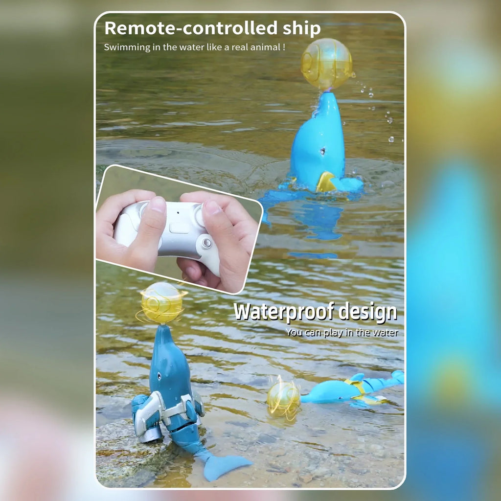 Remote boat,Demo Head Water Waterproof Animal Boat Remote Water Remote Boat Head Ball Head Click Water Dolphin Toy Kids Pool Boat Waterproof /one Animal River Pool Toy Kids