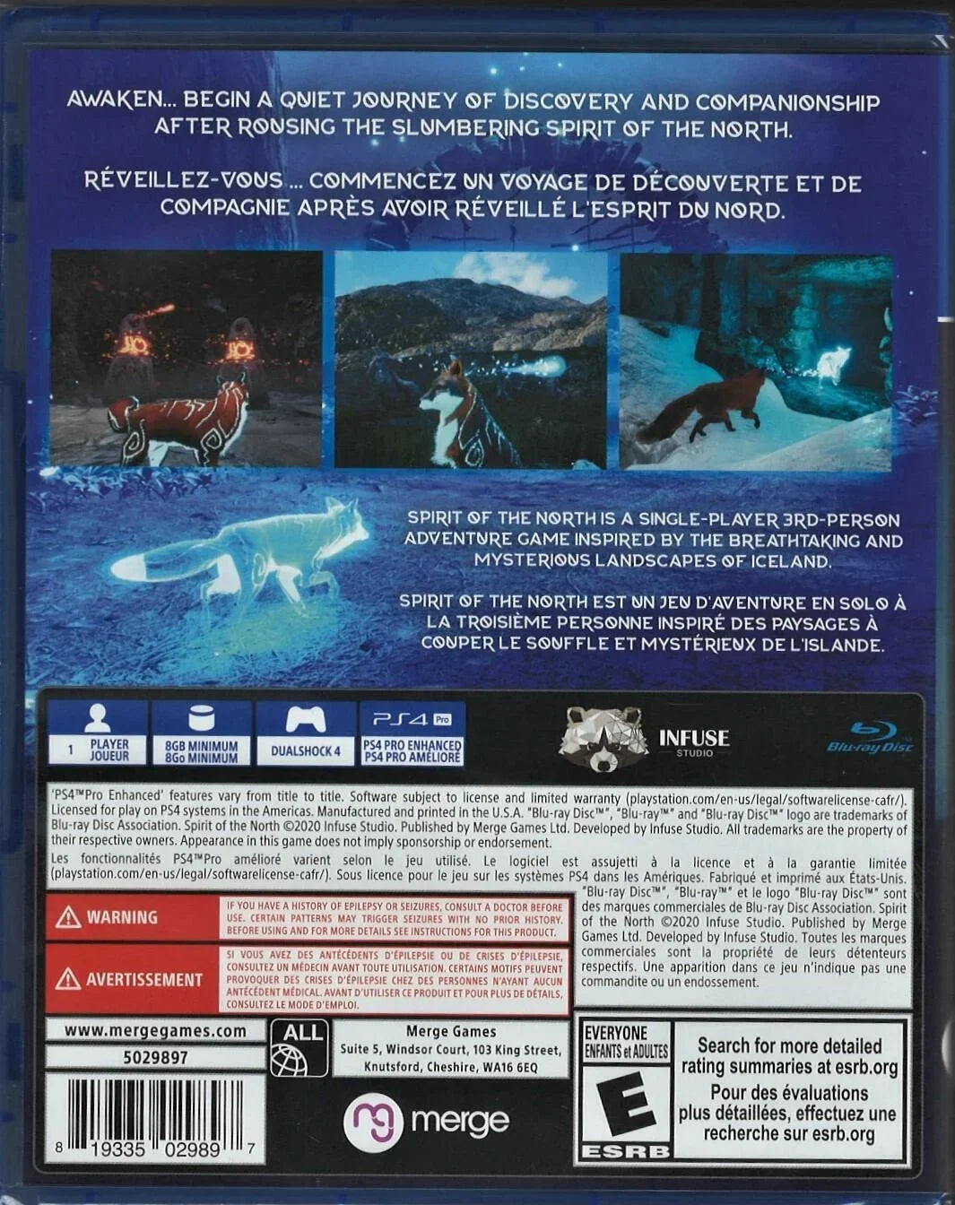 Spirit of The North PS4 (Brand New Factory Sealed US Version) PlayStation 4,Play