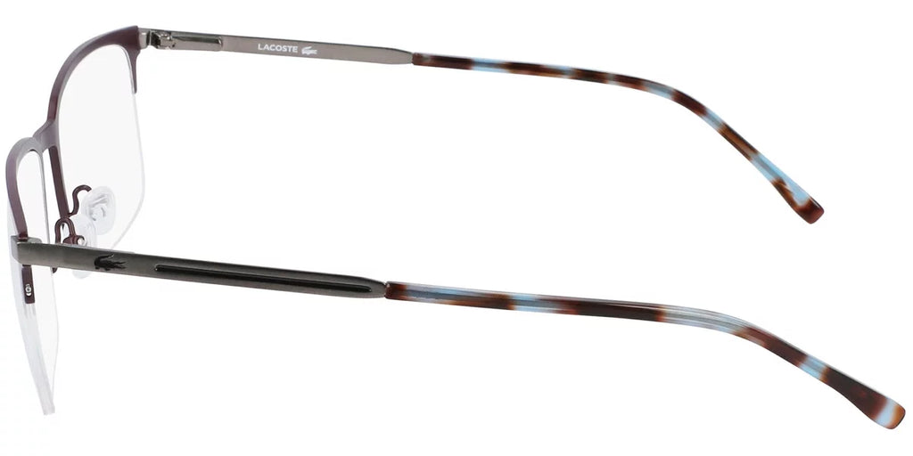 Lacoste L2268 Half Rim Rectangle Red Eyeglasses