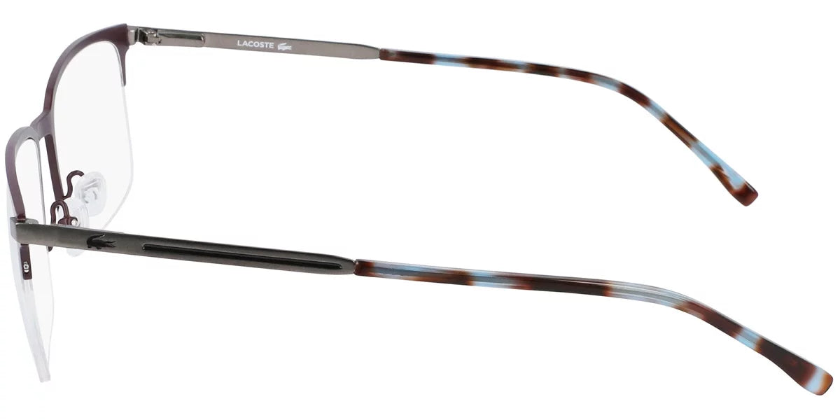 Lacoste L2268 Half Rim Rectangle Red Eyeglasses