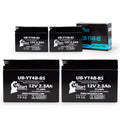 4-Pack UpStart Battery Replacement for 2010 Yamaha SR400 (FI) 400CC Factory Activated, Maintenance Free, Motorcycle Battery - 12V, 2.3Ah, UB-YT4B-BS