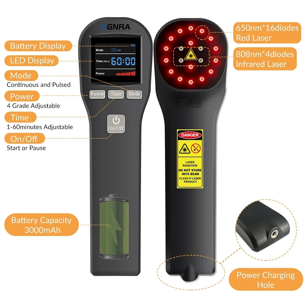 650nm 808nm,Cold Laser Therapy Device,for Dog Cat Horse Pain Relief,Handheld Low Level Laser Therapy