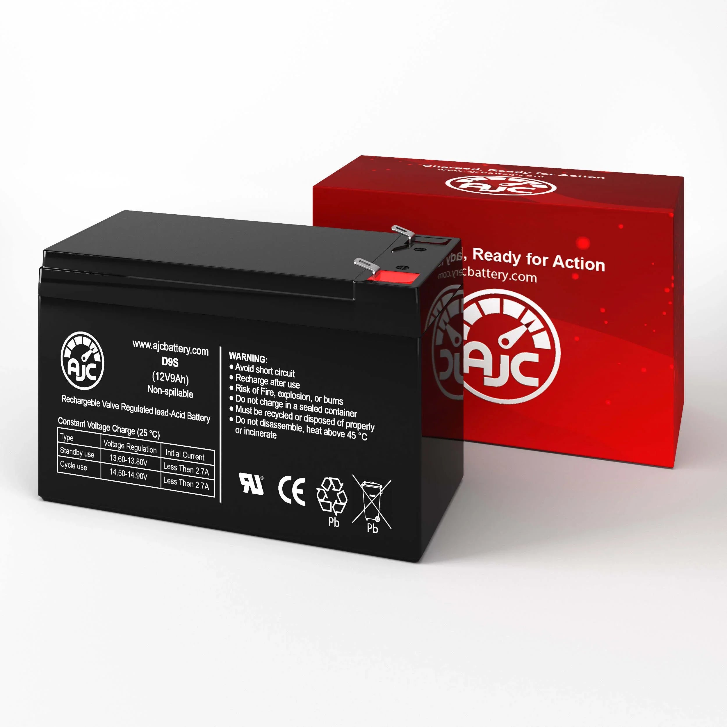 Merida PC 500 12V 9Ah Mobility Scooter Battery - This Is an AJC Brand Replacement