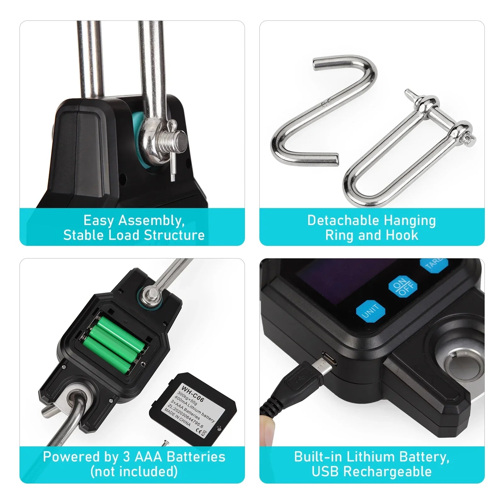 Dazzduo Electronic Weigher,Scales Unit Switch/Data Unit Switch/Data Farm Duty Crane Scale Scale Switch/Data Farm Market Heavy Duty Crane Portable Heavy Duty
