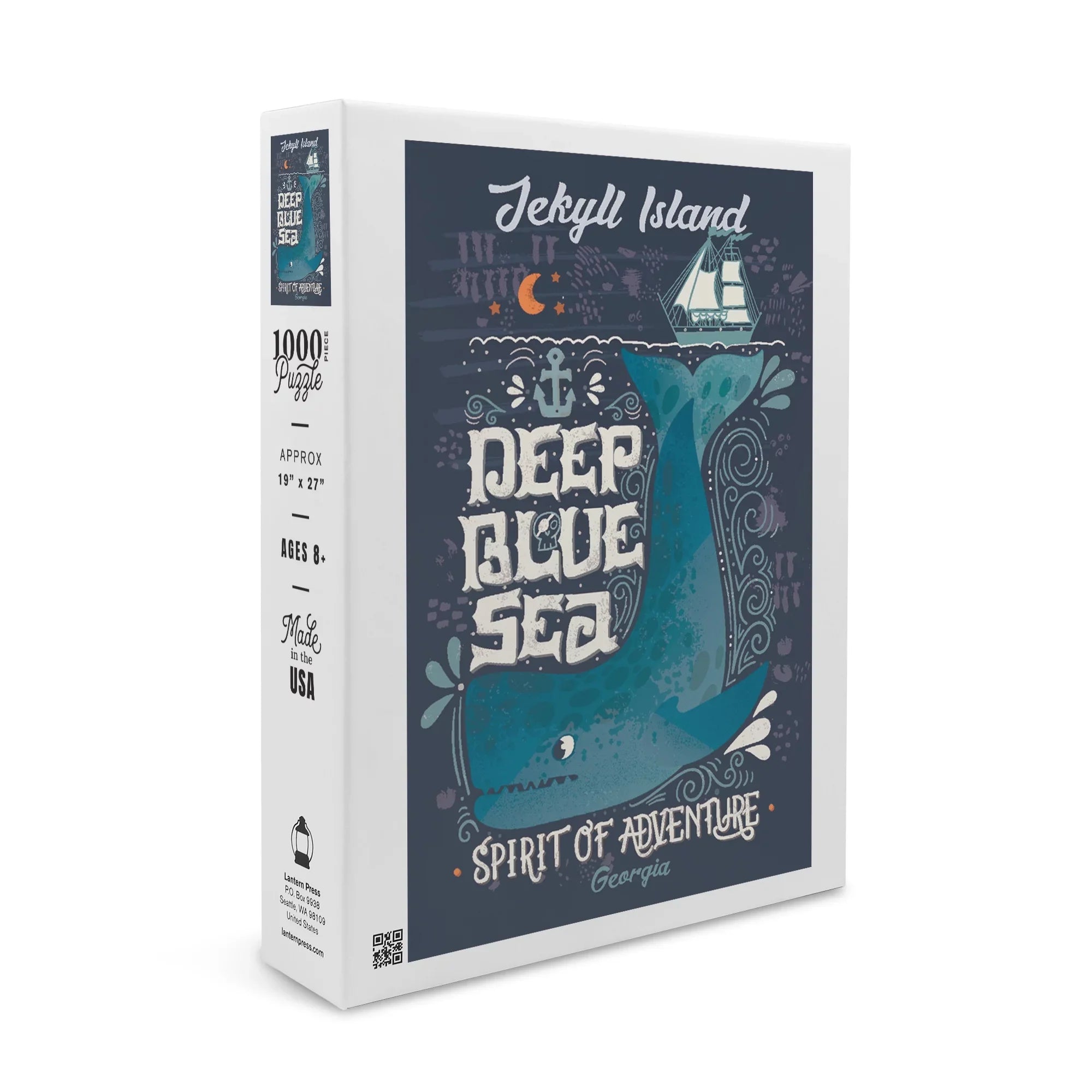 Jekyll Island, Georgia, Deep Blue Sea, Spirit of Adventure, Whale (1000 Piece Puzzle, Size 19x27, Challenging Jigsaw Puzzle for Adults and Family, Made in USA)