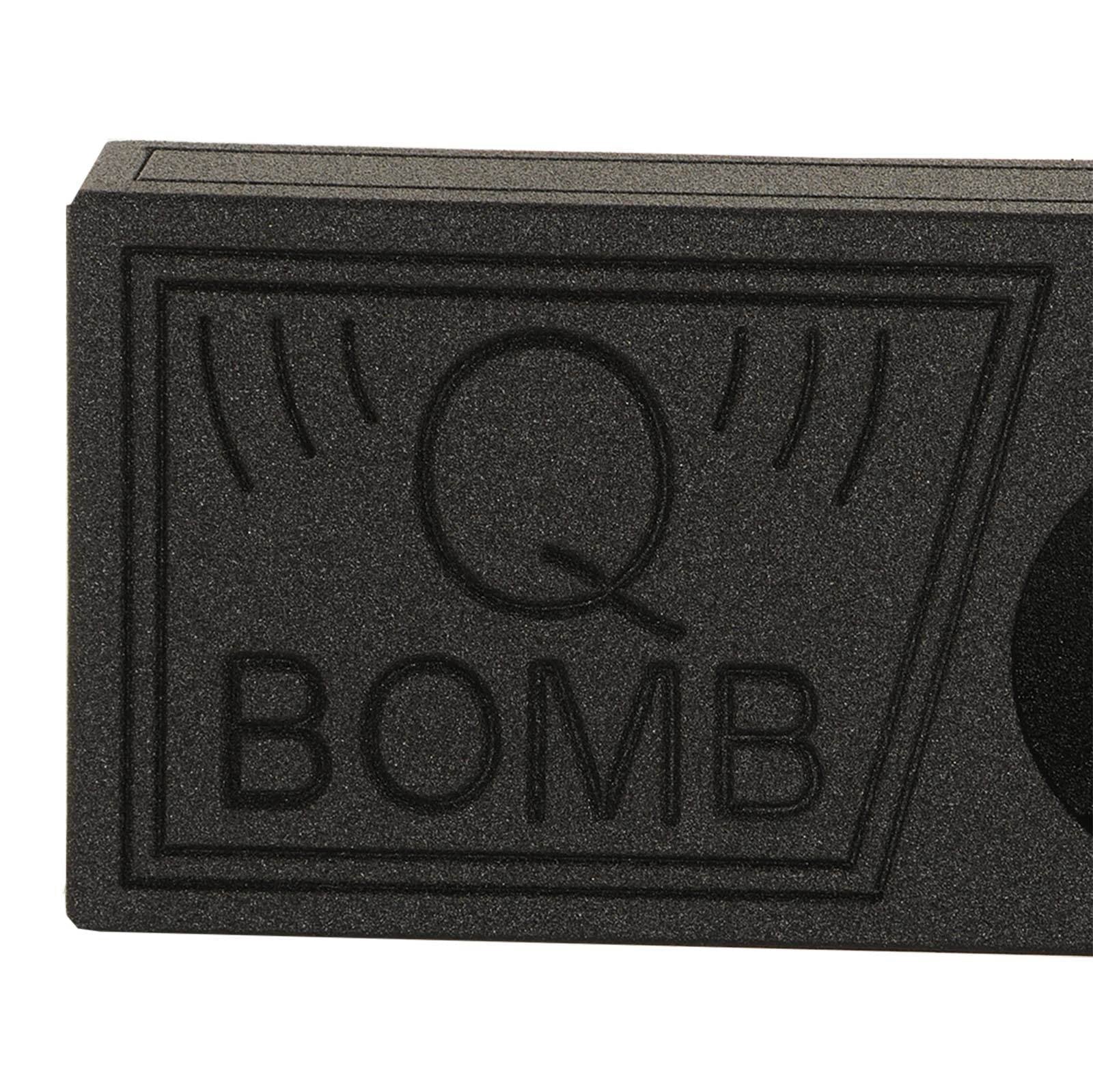 QPower QBomb Single 10" Vented Subwoofer Box with Jet Bedliner Spray (2 Pack)