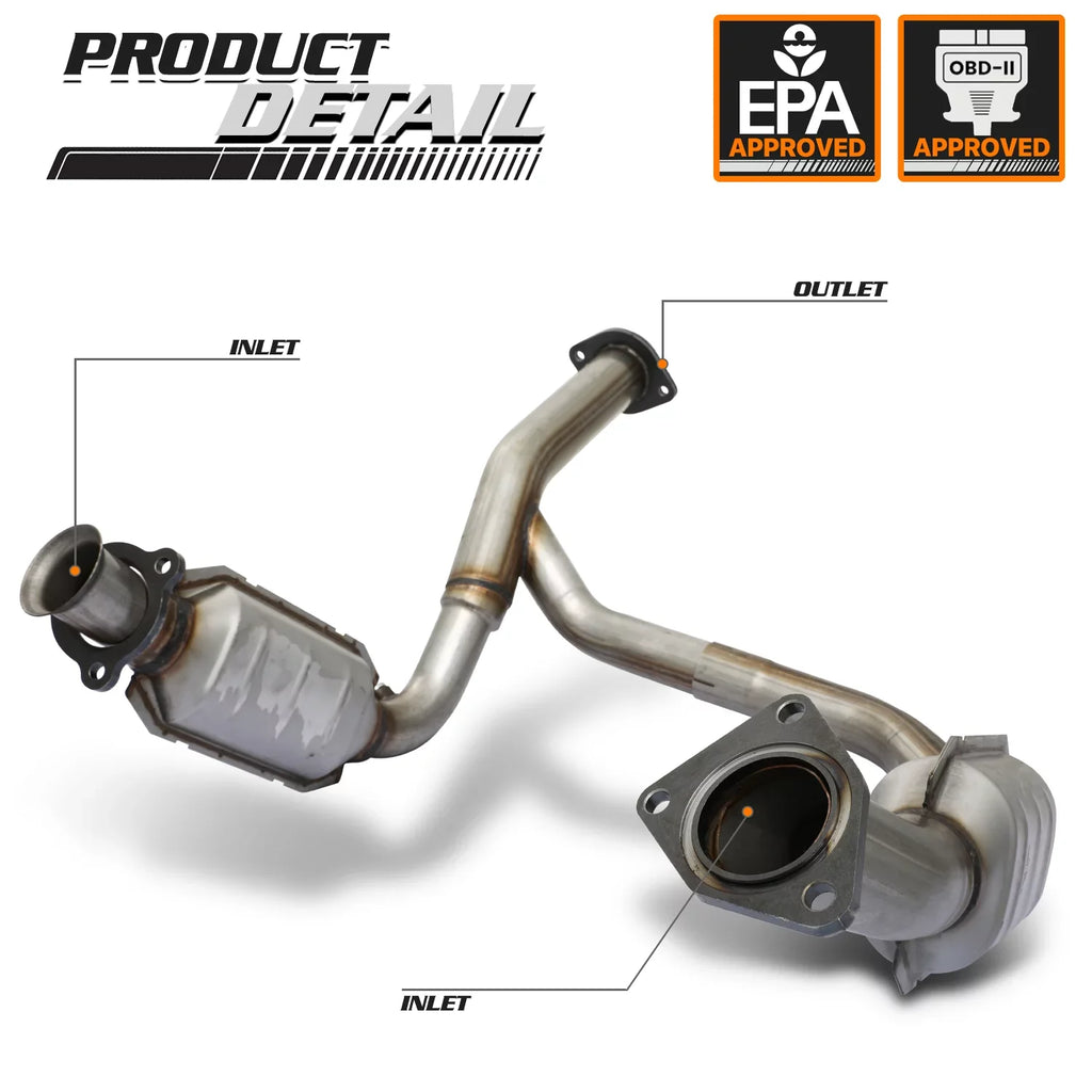 M-AUTO For 2007-2009 Chevy Silverado/Suburban/Yukon XL Avalanche Tahoe Sierra Catalytic Converter Exhaust Y-Pipe