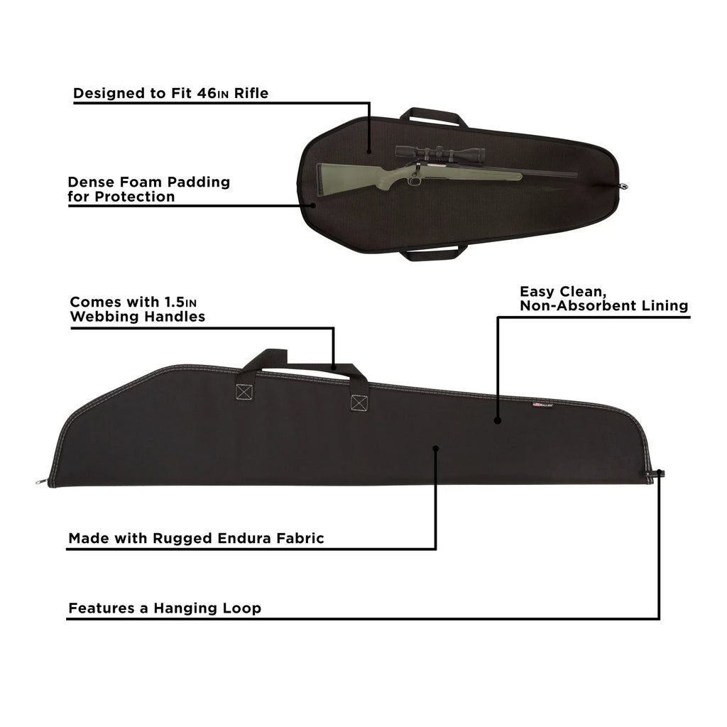 Allen Company Durango 46" Rifle Soft Case, Ebony Polyester, 602-46